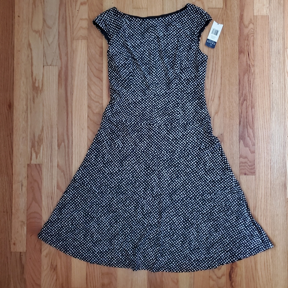 NWT Chaps polka dot a-line dress